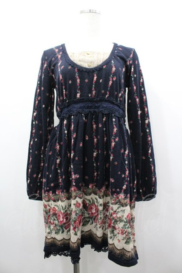 画像1: axes femme / ローズパネル柄カットチュニ M コン I-26-03-02-060-AX-OP-SA-ZI (1)