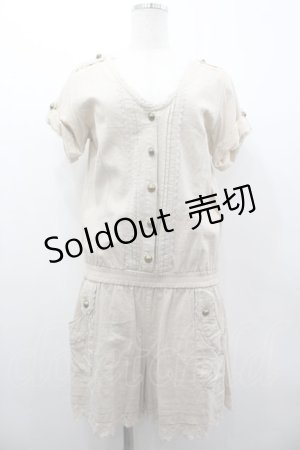 画像: axes femme / 半袖コンビネゾン  キナリ I-26-03-02-062-AX-OP-SA-ZI