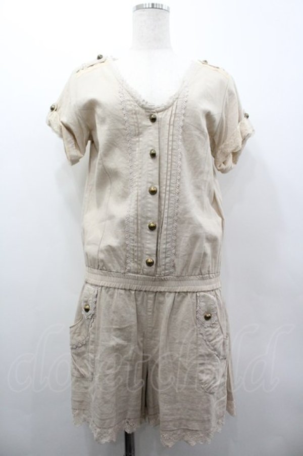 画像1: axes femme / 半袖コンビネゾン  キナリ I-26-03-02-062-AX-OP-SA-ZI (1)