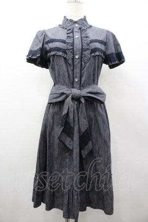 画像: axes femme / ドビーストライプシャツOP M グレー I-26-03-02-066-AX-OP-TE-ZI