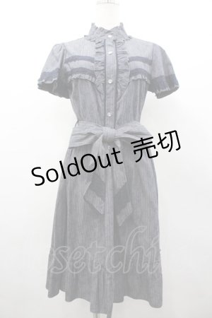 画像: axes femme / ドビーストライプシャツOP M グレー I-26-03-02-066-AX-OP-TE-ZI