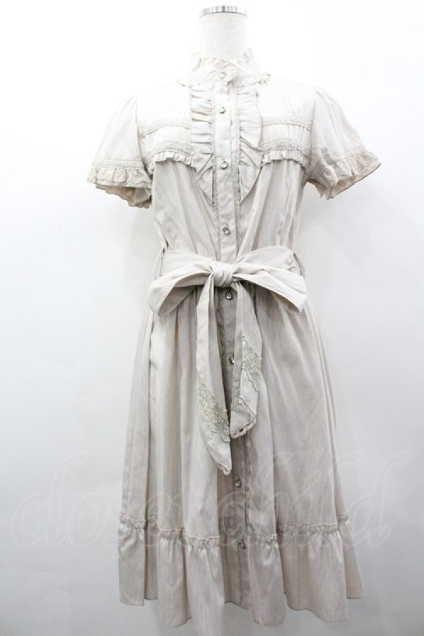 画像1: axes femme / ドビーストライプシャツOP M ベージュ I-26-03-02-067-AX-OP-TE-ZI (1)