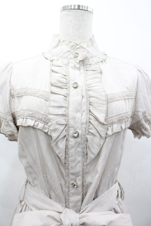 画像3: axes femme / ドビーストライプシャツOP M ベージュ I-26-03-02-067-AX-OP-TE-ZI (3)