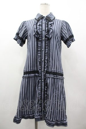 画像: axes femme / ジャストライプワンピ M ブルー I-26-03-02-068-AX-BL-TE-ZI