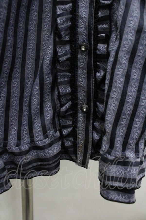 画像3: axes femme / ジャストライプワンピ M ブルー I-26-03-02-068-AX-BL-TE-ZI (3)