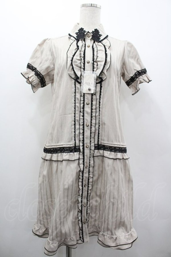 画像1: axes femme / ジャストライプワンピ M キナリ I-26-03-02-069-AX-BL-TE-ZI (1)