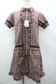 画像1: axes femme / ジャガードストライプワンピ M アワピンク I-26-03-02-070-AX-OP-SA-ZI (1)