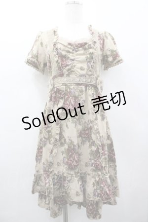 画像: axes femme / 花柄カットソー姫OP M ベージュ I-26-03-02-074-AX-OP-SA-ZI