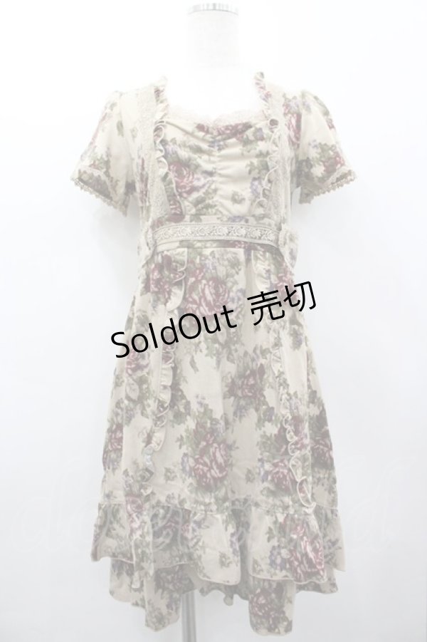 画像1: axes femme / 花柄カットソー姫OP M ベージュ I-26-03-02-074-AX-OP-SA-ZI (1)