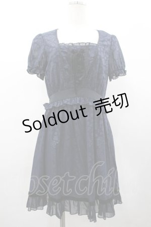 画像: axes femme / ローズエンボス編み上げチュニック M コン I-26-03-02-076-AX-OP-SA-ZI