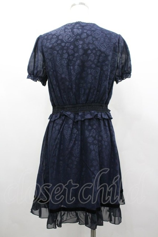 画像2: axes femme / ローズエンボス編み上げチュニック M コン I-26-03-02-076-AX-OP-SA-ZI (2)