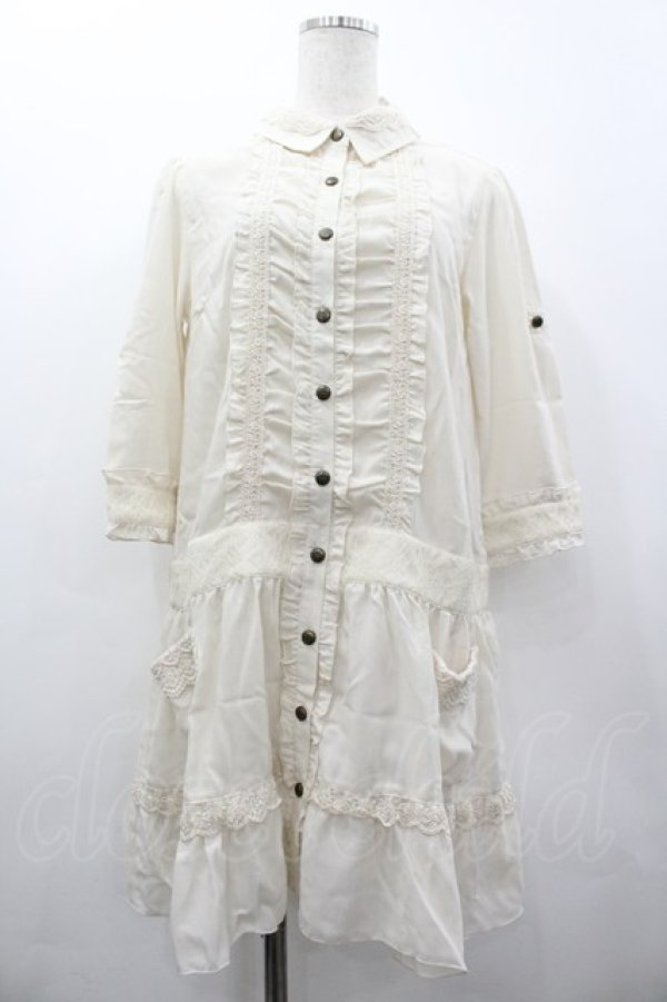 画像1: axes femme / ポケット付きシャツチュニック M キナリ I-26-03-02-080-AX-BL-SA-ZI (1)