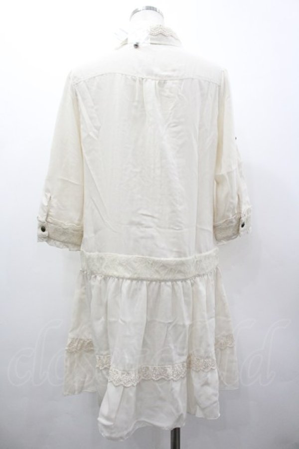 画像2: axes femme / ポケット付きシャツチュニック M キナリ I-26-03-02-080-AX-BL-SA-ZI (2)