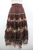 画像2: axes femme / ドット×薔薇スカート M ブラウン I-26-03-02-084-AX-SK-TE-ZI (2)