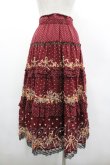 画像2: axes femme / ドット×薔薇スカート M ワイン I-26-03-02-085-AX-SK-TE-ZI (2)