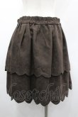画像2: axes femme / スカラップミニスカート M ブラウン I-26-03-02-086-AX-SK-SA-ZI (2)