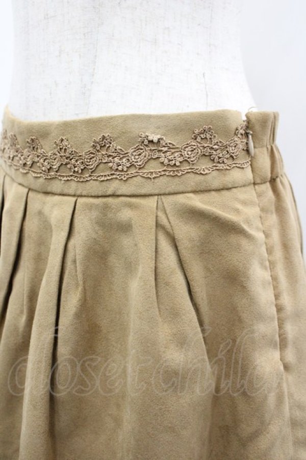 画像3: axes femme / スカラップミニスカート  ブラウン I-26-03-02-087-AX-SK-SA-ZI (3)