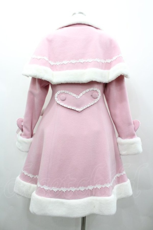 画像2: BABY,THE STARS SHINE BRIGHT / ハートミルキーコート（2024年）  ピンクＸ白 I-26-03-02-094-BA-CO-SA-ZI (2)