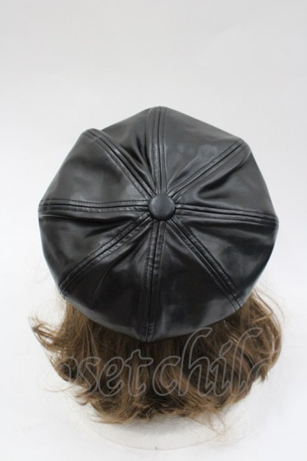 画像2: REFLEM / PUレザーハーネスリングキャスケット  黒 I-26-03-02-105-PU-AC-SA-ZI (2)