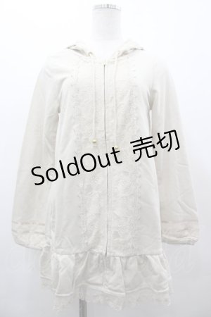 画像: axes femme / レース切替パーカー  オフ I-26-03-02-012-AX-TO-TE-ZI