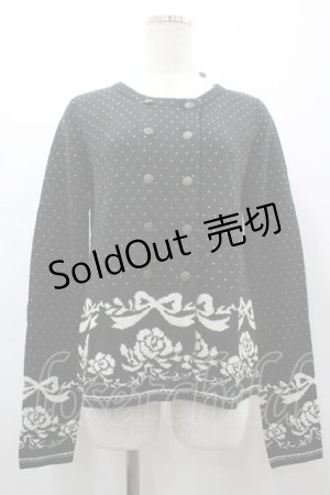 画像: ANECDOTE axes femme / リボンバラデザインニット M クロ I-26-03-02-013-AX-TO-SA-ZI