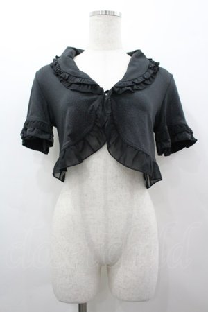 画像: axes femme / シフォンフリルボレロ M 黒 I-26-03-02-014-AX-TO-TE-ZI