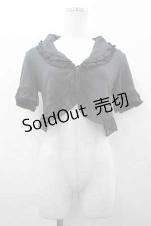 画像: axes femme / シフォンフリルボレロ M 黒 I-26-03-02-014-AX-TO-TE-ZI