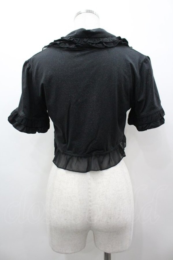 画像2: axes femme / シフォンフリルボレロ M 黒 I-26-03-02-014-AX-TO-TE-ZI (2)
