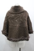 画像2: axes femme / ハイネックニットポンチョ M ブラウン I-26-03-02-015-AX-TO-TE-ZI (2)