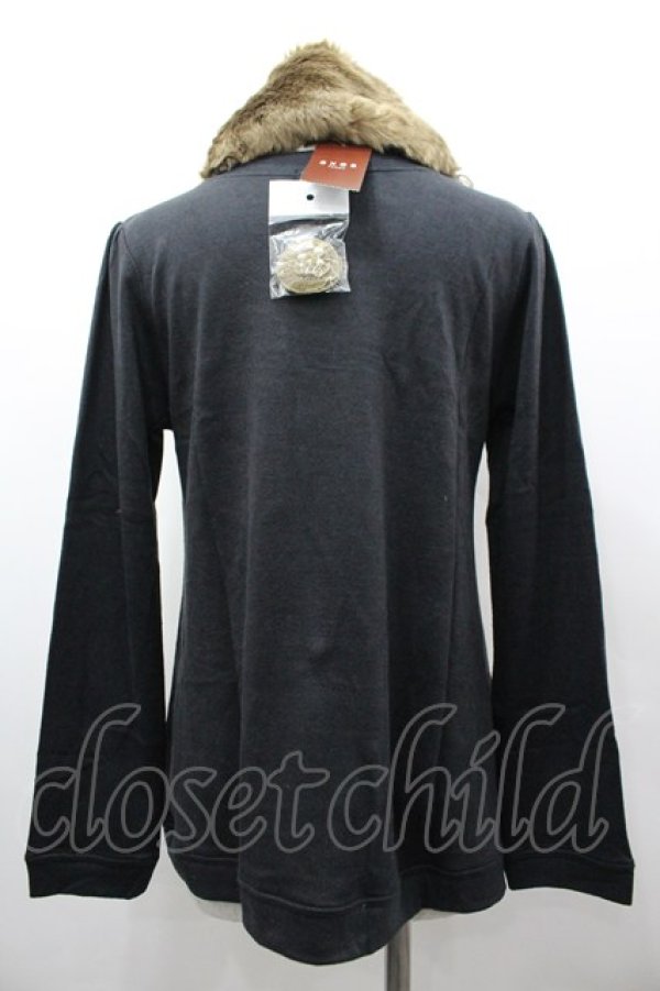 画像2: axes femme / ファーティペット付花柄プルオーバー M キナリ I-26-03-02-017-AX-TO-TE-ZI (2)