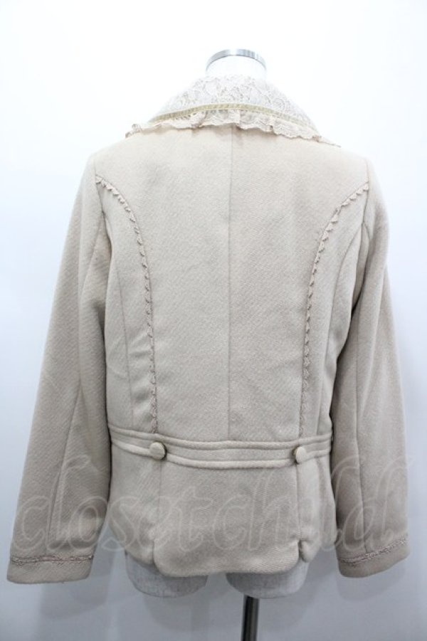 画像2: axes femme / デコ衿ショートコート M キナリ I-26-03-02-022-AX-JA-SA-ZI (2)