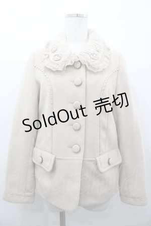 画像: axes femme / デコ衿ショートコート  ベージュ I-26-03-02-023-AX-JA-SA-ZI