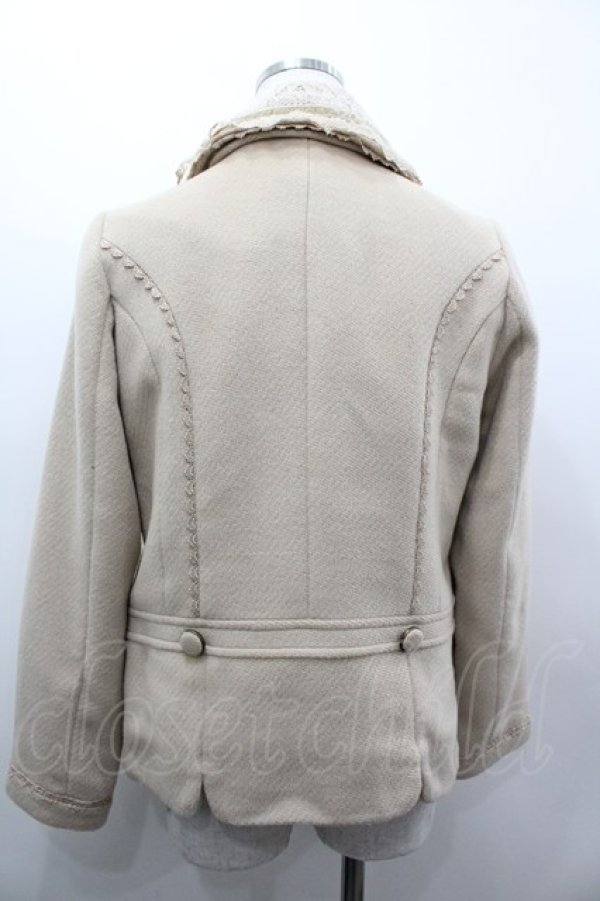 画像2: axes femme / デコ衿ショートコート  ベージュ I-26-03-02-023-AX-JA-SA-ZI (2)