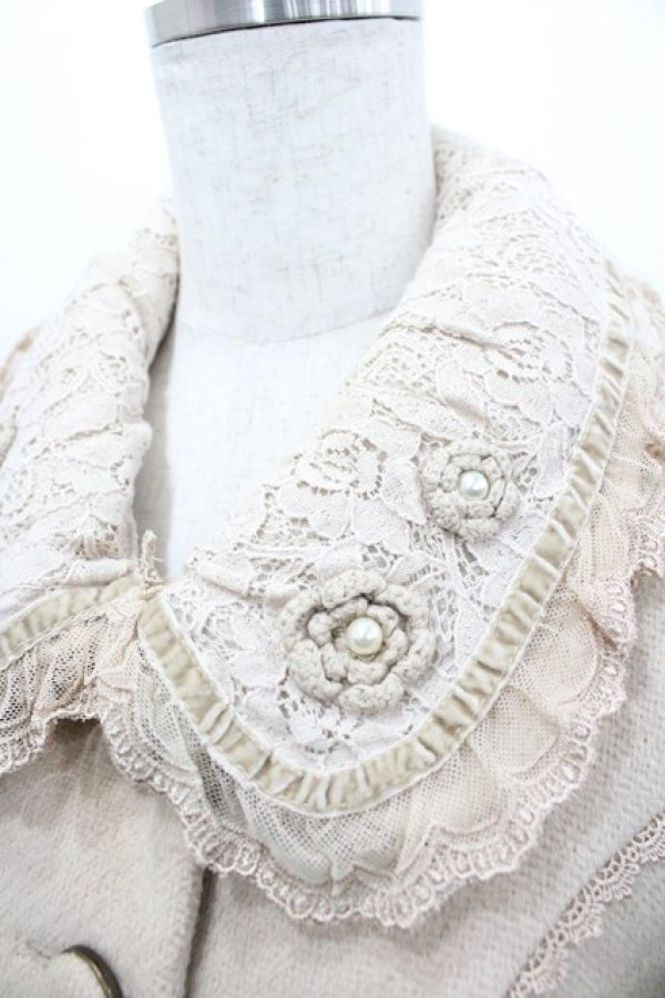 画像3: axes femme / デコ衿ショートコート  ベージュ I-26-03-02-023-AX-JA-SA-ZI (3)