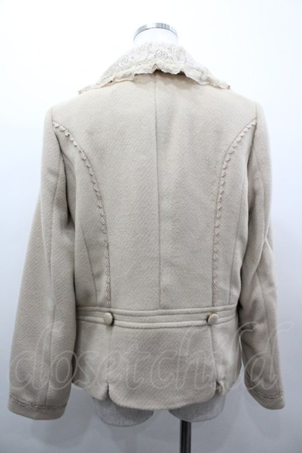 画像2: axes femme / デコ衿ショートコート L ベージュ I-26-03-02-024-AX-JA-SA-ZI (2)