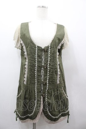 画像: axes femme / ノースリーブジャケット M グリーン I-26-03-02-025-AX-JA-TE-ZI