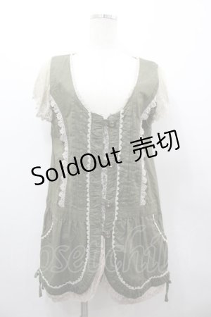 画像: axes femme / ノースリーブジャケット M グリーン I-26-03-02-025-AX-JA-TE-ZI