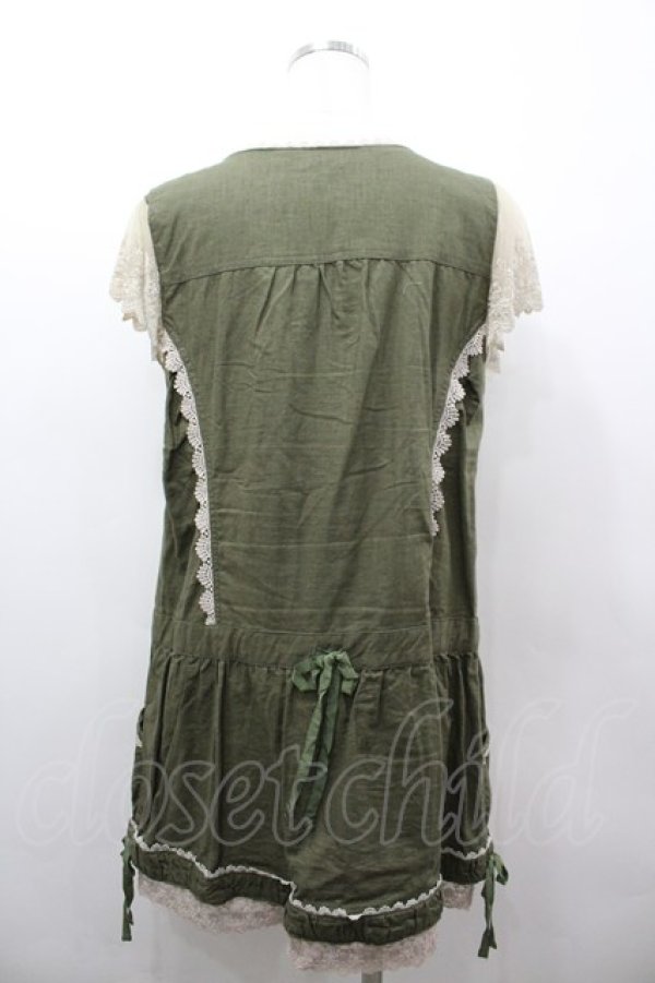 画像2: axes femme / ノースリーブジャケット M グリーン I-26-03-02-025-AX-JA-TE-ZI (2)