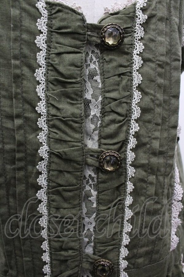 画像3: axes femme / ノースリーブジャケット M グリーン I-26-03-02-025-AX-JA-TE-ZI (3)