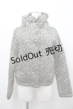 画像: axes femme / ハイネックレースジャケット  黒Ｘベージュ I-26-03-02-026-AX-JA-SA-ZI