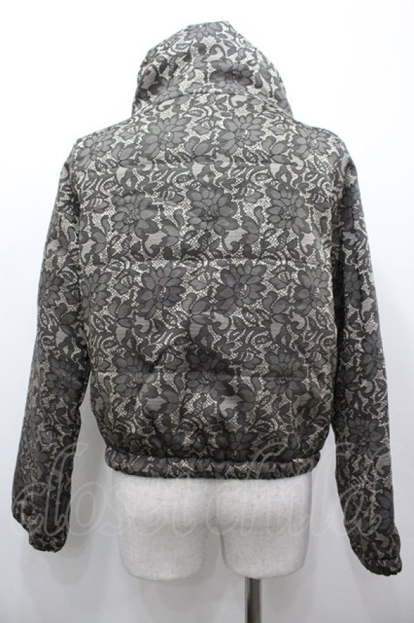 画像2: axes femme / ハイネックレースジャケット  黒Ｘベージュ I-26-03-02-026-AX-JA-SA-ZI (2)