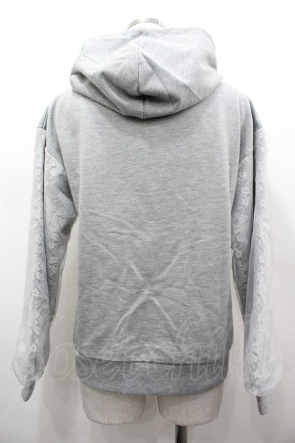 画像2: axes femme / ボリュームレース袖パーカー M グレー I-26-03-02-027-AX-TO-SA-ZI (2)