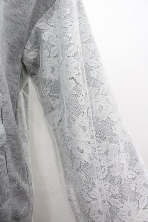 画像3: axes femme / ボリュームレース袖パーカー M グレー I-26-03-02-027-AX-TO-SA-ZI (3)