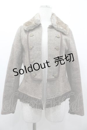 画像: axes femme / ファー襟ジャケット M ブラウン I-26-03-02-032-AX-JA-SA-ZI