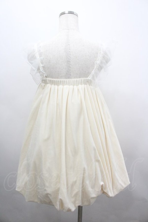 画像3: To Alice / パールリボンバルーンジャンパースカート  生成りＸピンク I-26-03-04-032-LO-OP-SA-ZI (3)