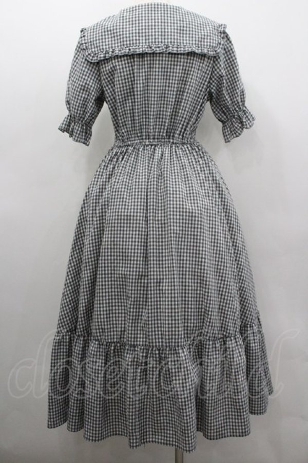 画像3: m petit by misako / AM*ギンガムCHKワンピース S グレー I-26-03-04-034-LO-OP-TE-ZI (3)