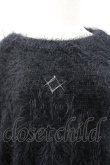 画像2: REFLEM / ロゴリベットフェザーヤーンニット  黒 I-26-03-04-004-PU-TO-SA-ZI (2)