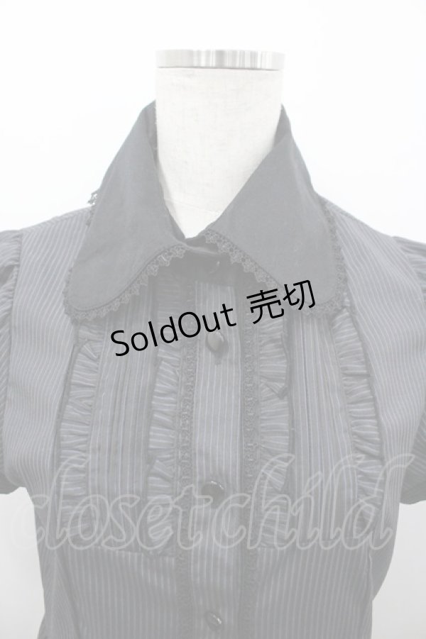 画像2: BPN / エプロン付きシャツワンピース M グレー×ブルー I-26-03-04-037-GO-OP-TE-ZI (2)