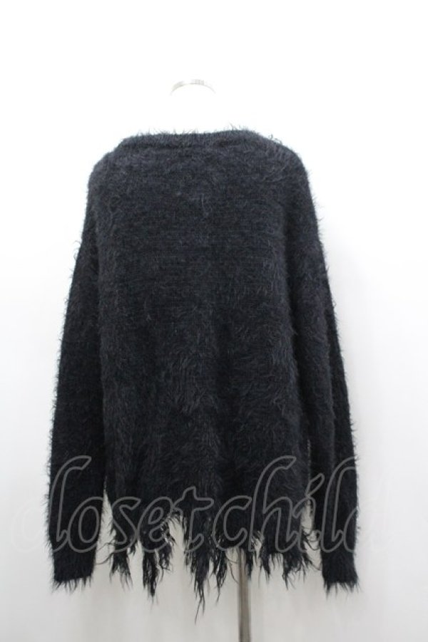 画像3: REFLEM / ロゴリベットフェザーヤーンニット  黒 I-26-03-04-004-PU-TO-SA-ZI (3)