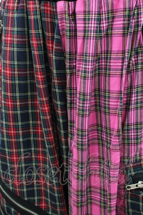 画像2: anko ROCK / 超パンクバルーンリブワイドパンツ-メガ-  黒×ピンク I-26-03-04-044-PU-PA-TE-ZI (2)